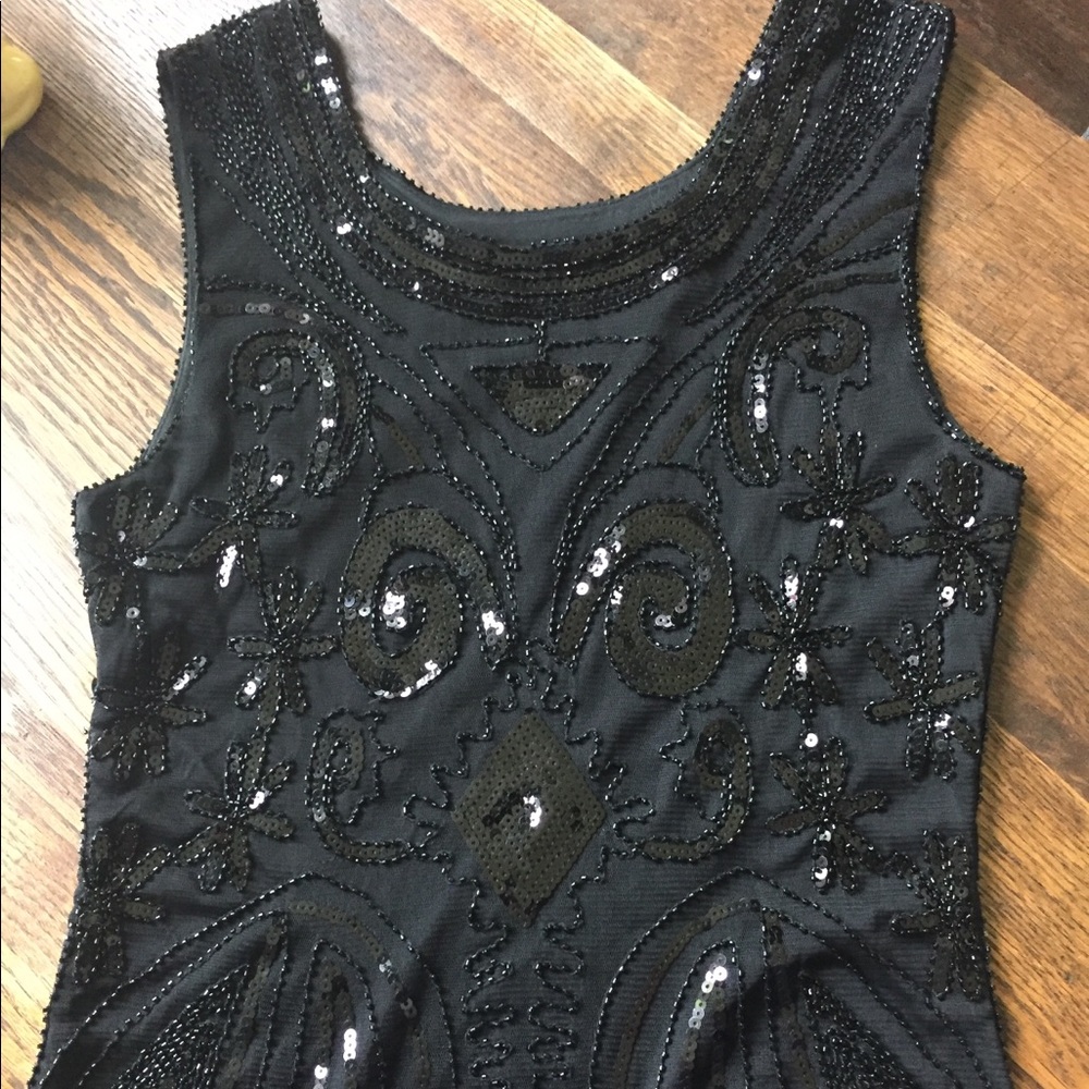 40’s style Flapper Swing Dress Halloween beads S